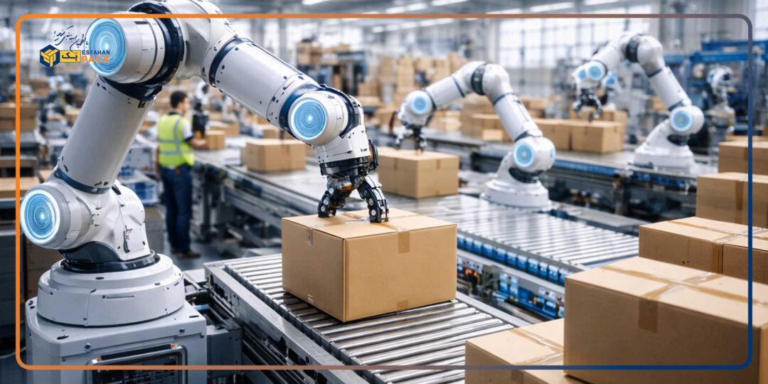 نقش رباتهای همکار (Cobots) در اتوماسیون بسته بندی در پایان خط تولید 2 رباتهای همکار (Cobots)